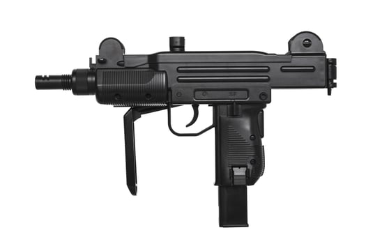 submachine gun isolated on white photo