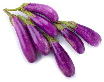 Eggplant or aubergine vegetable isolated on white background photo