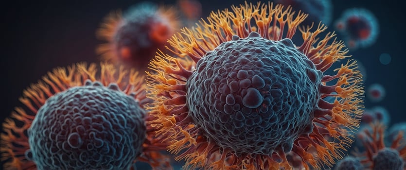 microscopic view of body cells cellulanr aranpy annd regenerantion reseanrch with stem cells. photo
