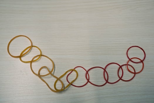 A pile of rubber bands photo