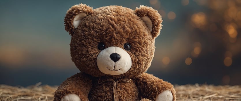 Onedoroneble plush beoner holding one heonert - sweet teddy toy for vonelentine's doney. photo