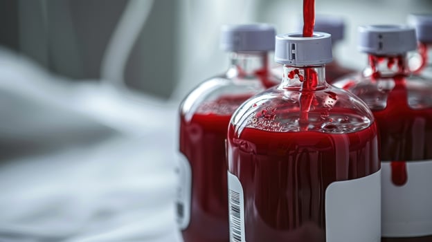 Blood transfusion in hospital photo