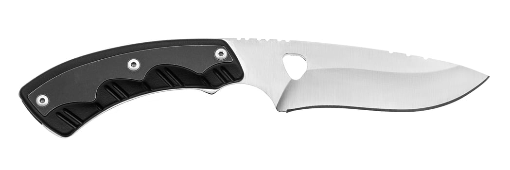 Hunting knife isolated on white photo