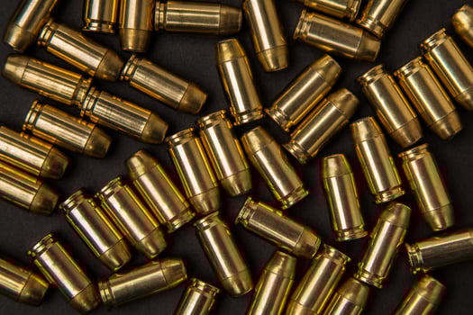 Cartridges on a black background photo