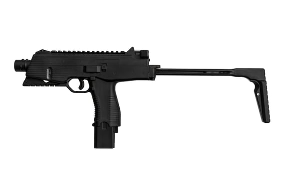 submachine gun isolated on white photo