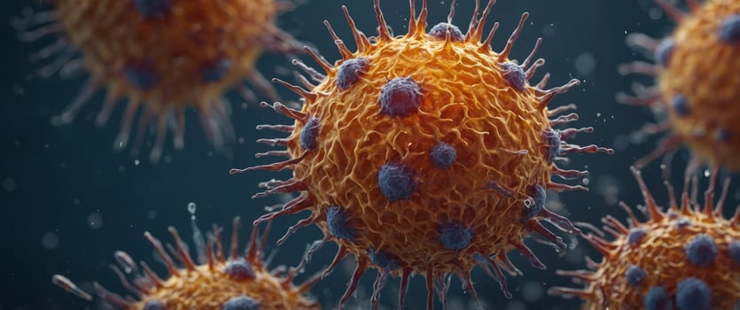 A macrophage engulfing oxidized lipids and damaged cells as part of the bodys immune response to oxidative stress. photo