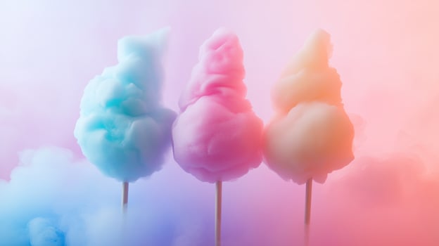 Colorful cotton candy snack photo