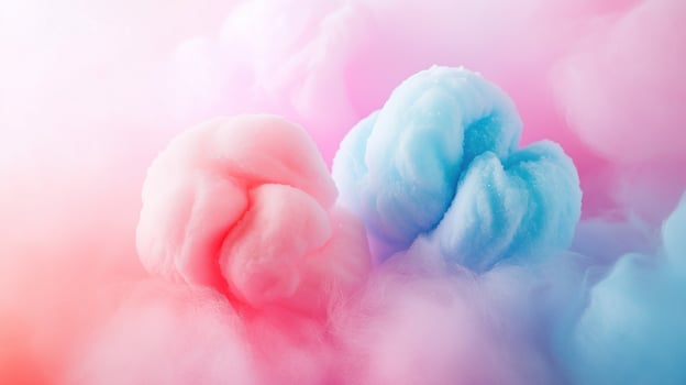Colorful cotton candy treat photo
