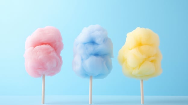 Colorful cotton candy snack photo