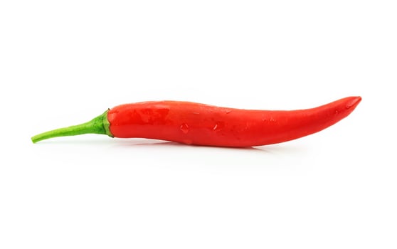 Red hot chili pepper isolated on a white background photo