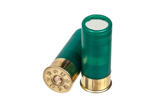 shotgun shells isolated on white. photo