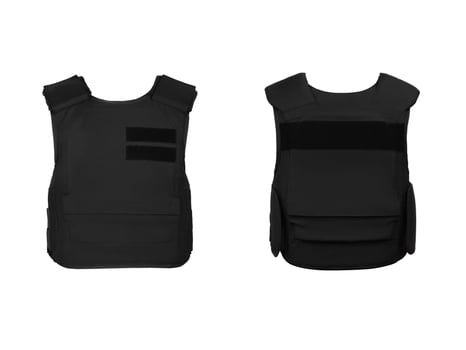 Flak jacket isolated on white photo