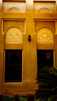 Qatara village view, outdoor interior design of heritage village photo
