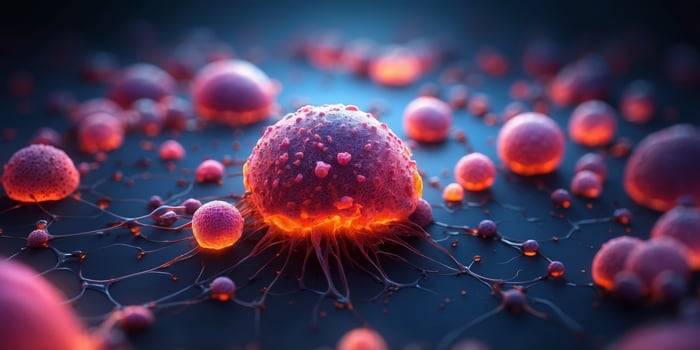 The Art of Invasion A Glimpse into Cancer Cells. photo