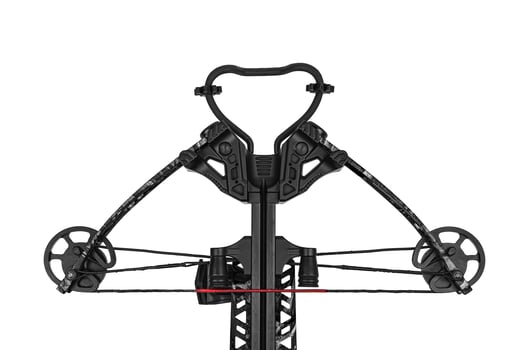 Modern crossbow isolate on a white back. Quiet weapon for hunting and sports. photo