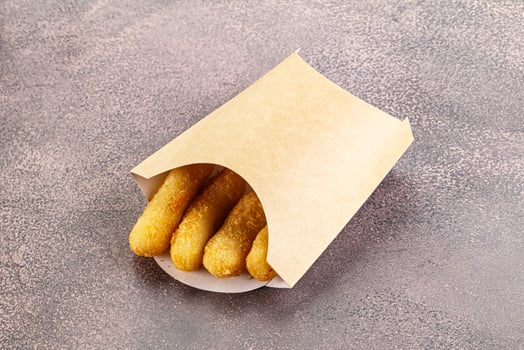 Breaded cheese sticks snack appetizer photo