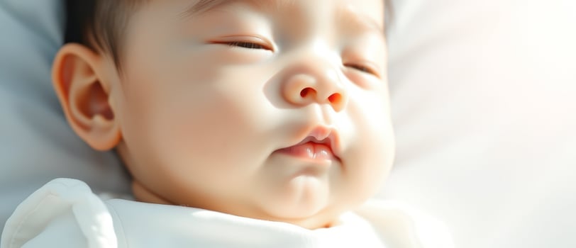 Close-up of a Sleeping Baby's Face photo
