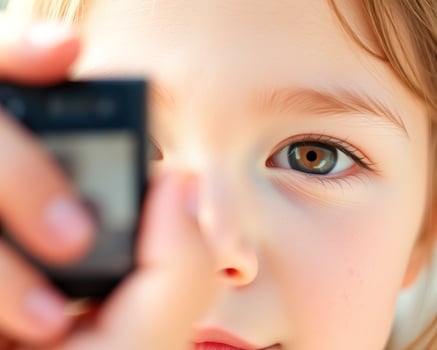 Closeup of a child's eye photo
