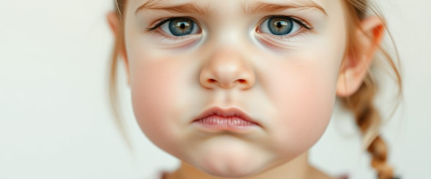 Little Girl with Serious Expression photo
