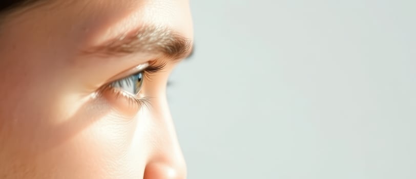 Close-up of a Woman's Eye Looking to the Right photo