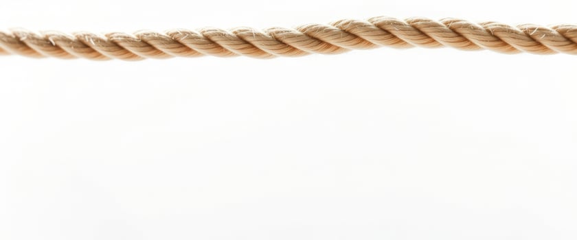 Beige Rope Isolated on White Background photo