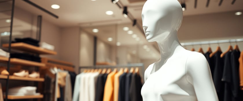 White Mannequin In A Retail Store photo