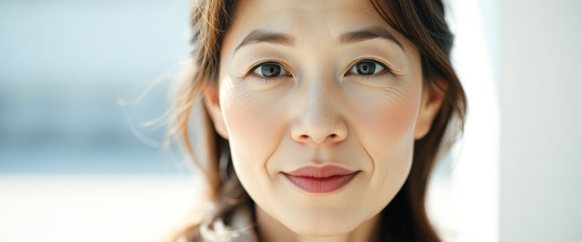 Close Up Portrait of a Smiling Asian Woman photo