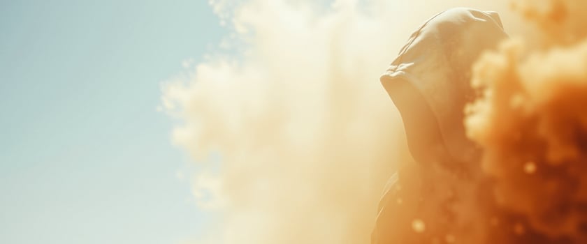 Mysterious Figure in a Dusty Haze photo