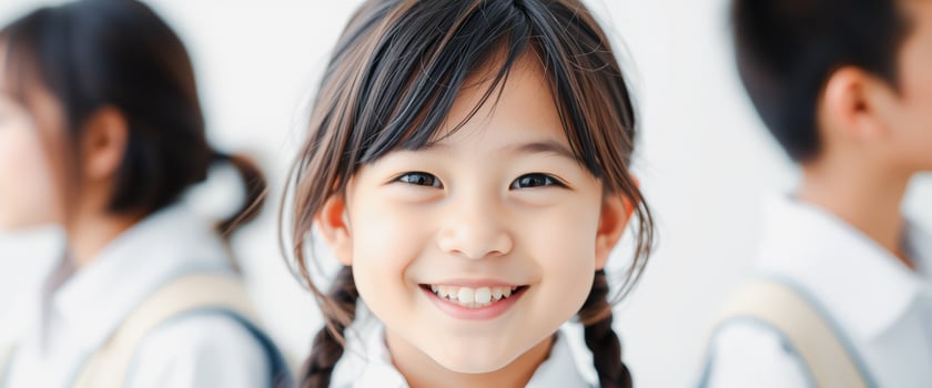 Happy Schoolgirl Smiling photo