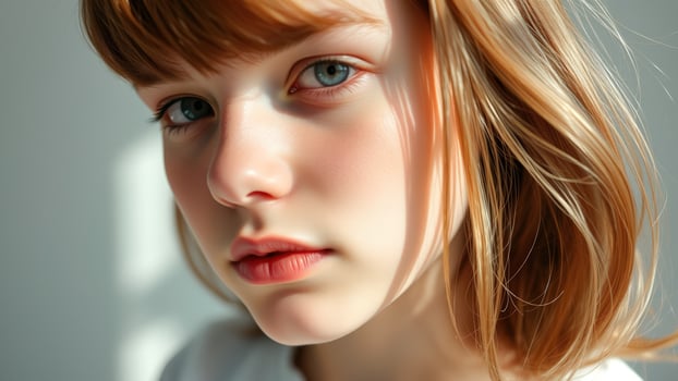 Portrait of a Young Girl with Blonde Hair photo