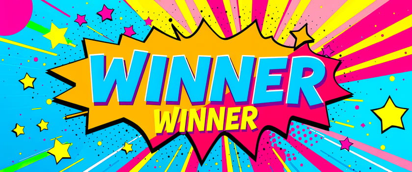 Winner Announcement Comic Pop Art Background photo