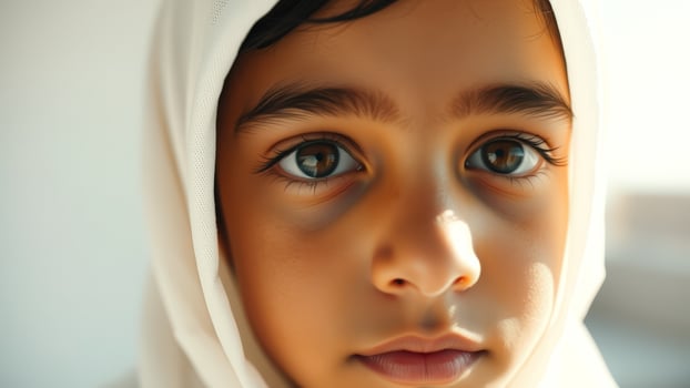 Close-up of a young girl's eyes photo