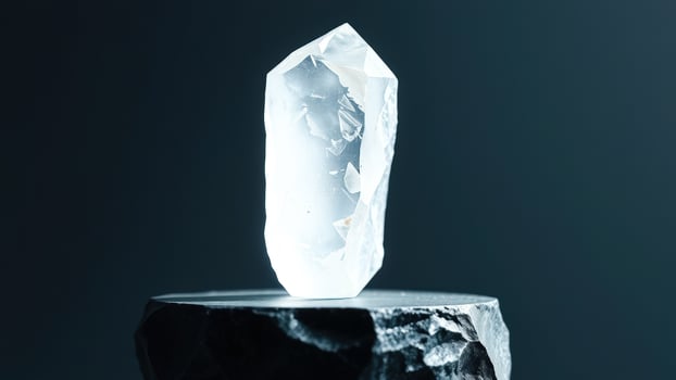 Crystal On Black Background photo
