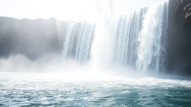 Majestic Waterfall in Iceland photo
