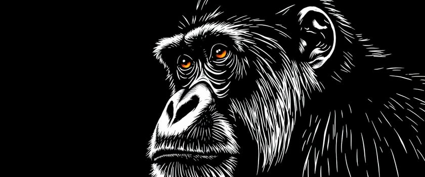 Close-up of a Chimpanzee's Face photo