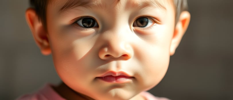 Close-up Portrait of a Baby's Face photo