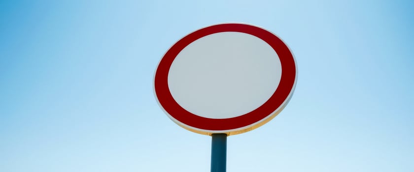 Blank Circular Road Sign photo