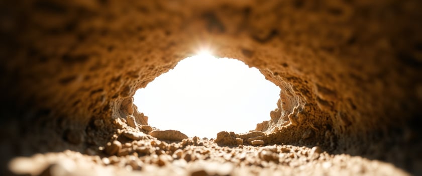Light through a Rock Formation photo