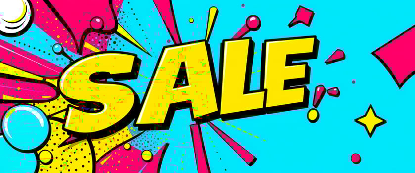 Sale Comic Book Style Banner photo