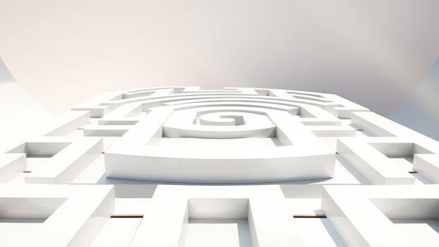 Abstract White Maze photo