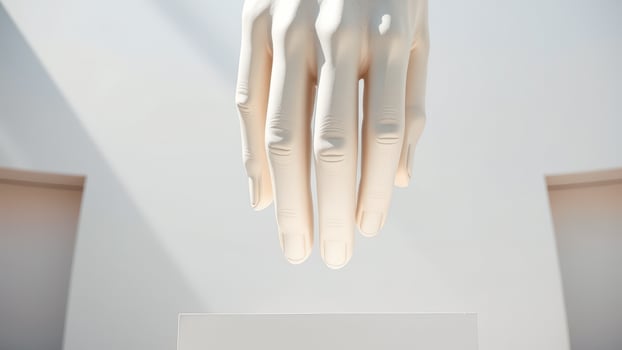 White Hand Sculpture photo