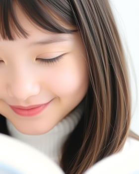 Close Up of a Young Girl's Face photo