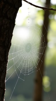 Dew-covered Spider Web photo