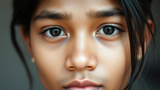 Close-up of a Young Girl's Eyes photo