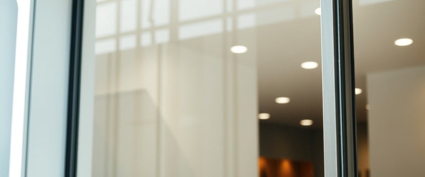 Abstract Blurred Window with Light Reflections photo