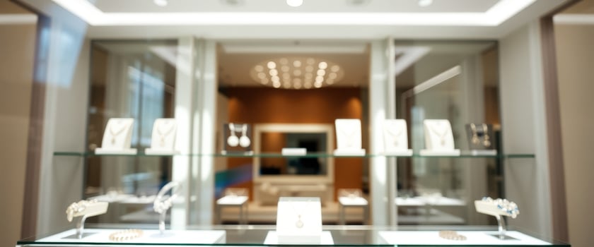 Blurred Jewelry Display Case photo