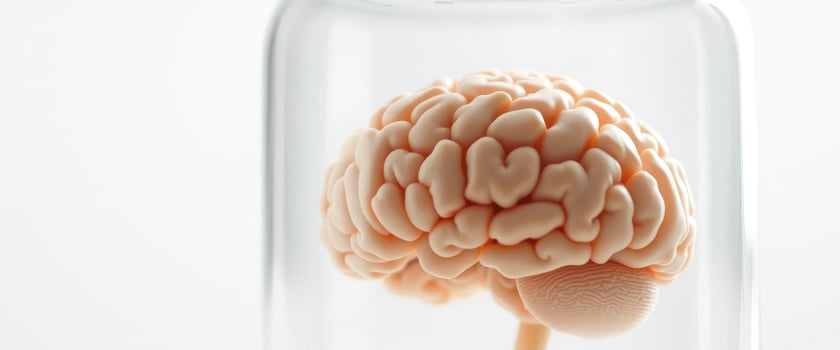 Human Brain in Glass Container photo