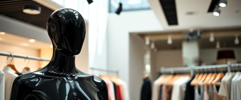 Black Mannequin in a Clothing Store photo