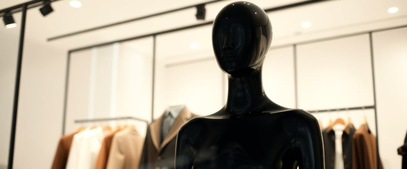 Black Mannequin in Clothing Store photo