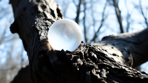 Crystal Ball on Tree Branch photo
